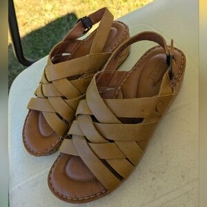 BORN "Laila" Mustard Sandals, Wmn Sz 9, EUC!!